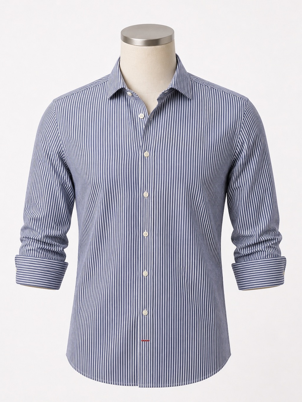 Daniel Cremieux Navy and White Striped Button Down Shirt